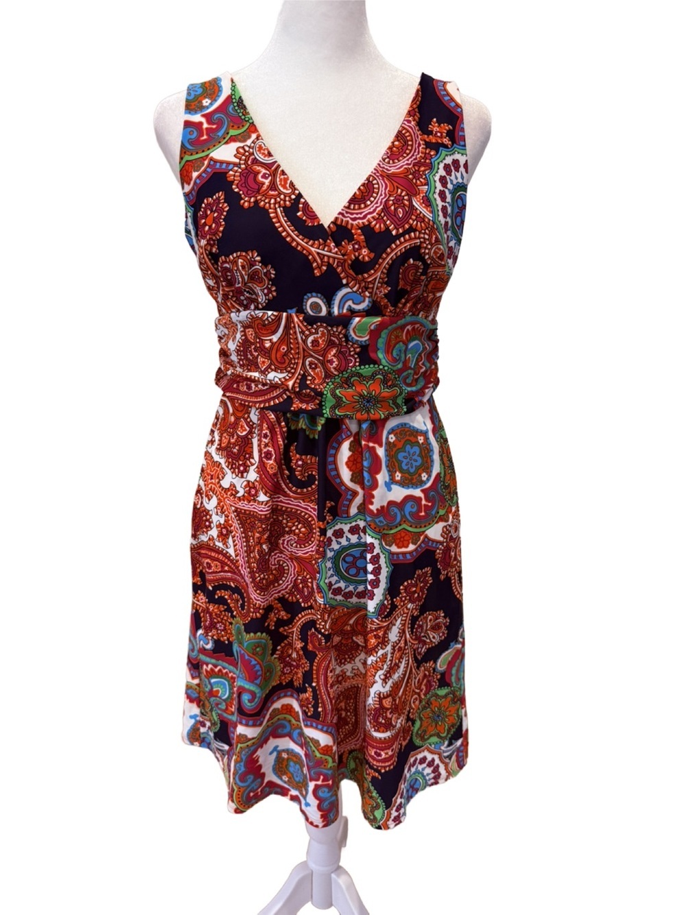 Jude Connally Sleeveless V-Neck Lisa Dress - Multi. Small